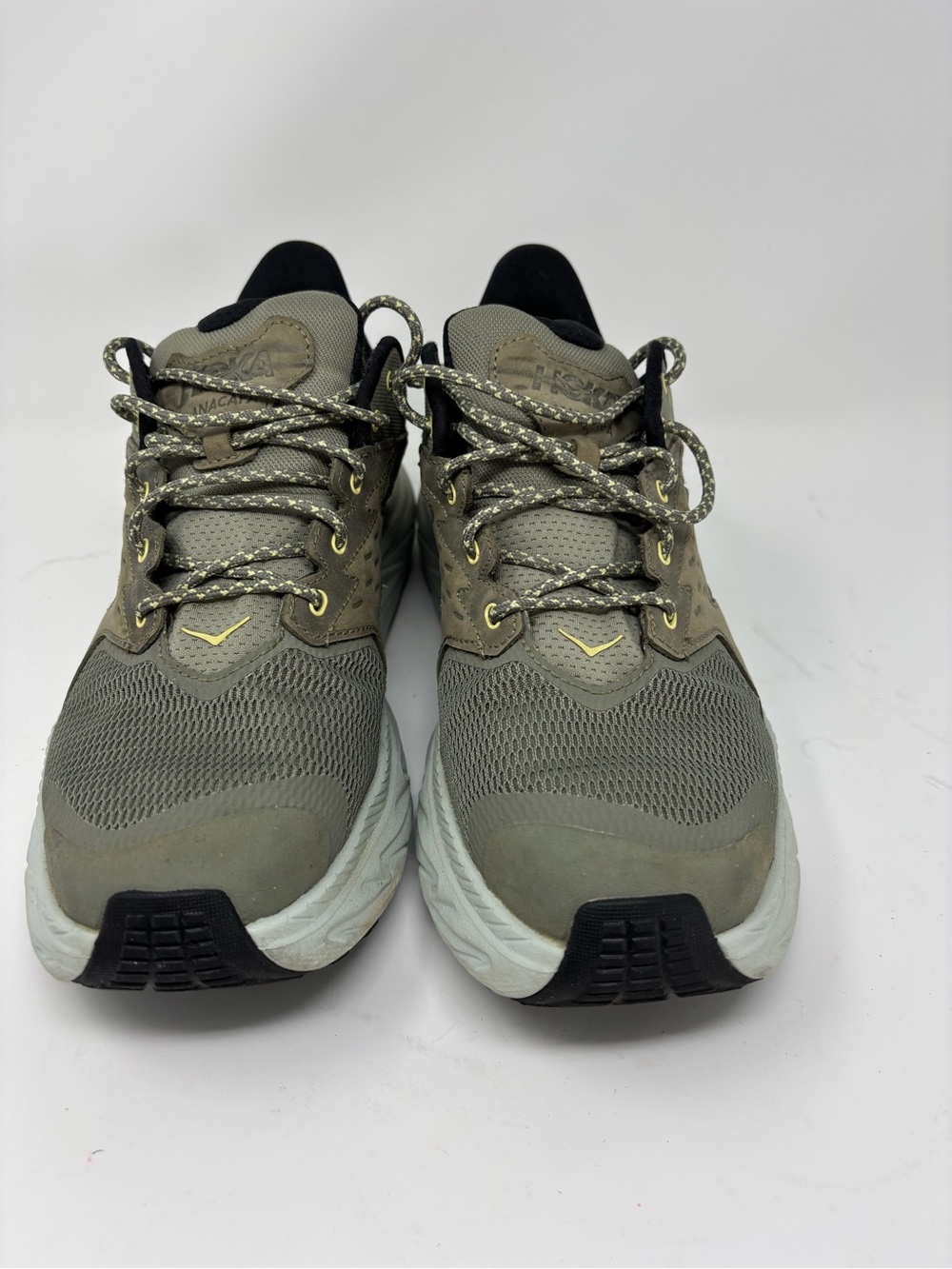 Hoka Men's Olive and Black Trail Running Sneakers Gortex Waterproof Size 10 - Picture 2 of 7